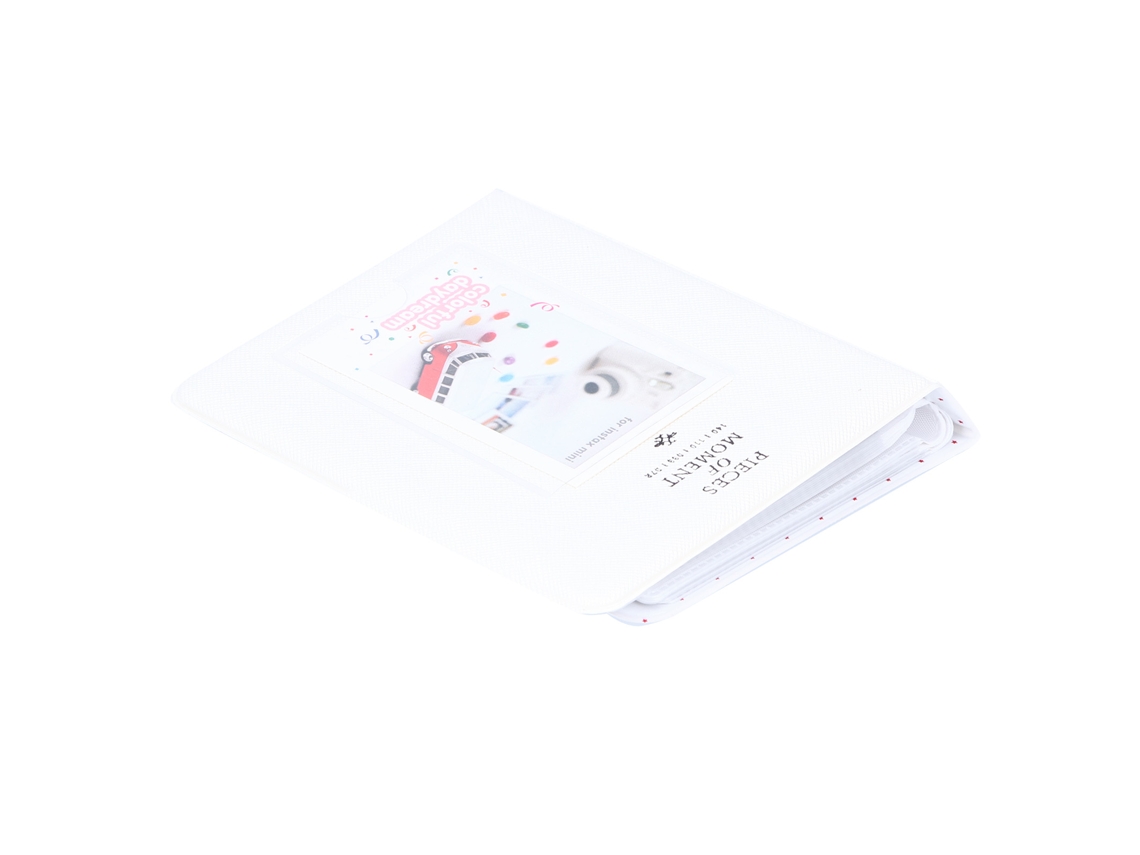 Caja De Almacenamiento Para Fotos De 64 Bolsillos 3 Pulgadas Album Pvc Mini Para Fujifilm Instax Mini 9 Color Blanco Perlado