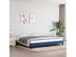 Cama Sin Colchón Tela Azul 200x200 Cm