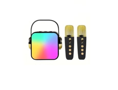 Altavoz inalámbrico portátil + 2 Microfones Wireless Portátil, con Luz Led RGB SKYHE ZX-03 Negro