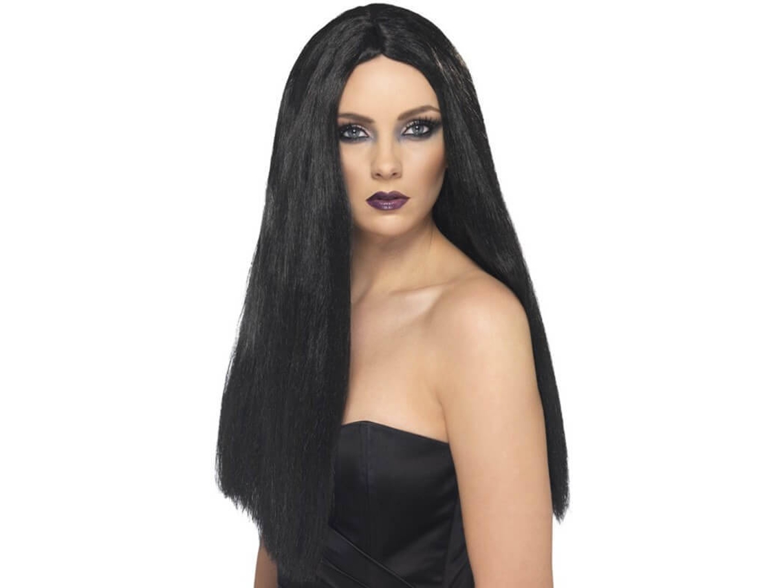 Peluca DISFRAZZES Larga Preta (Talla: Talla Universal)
