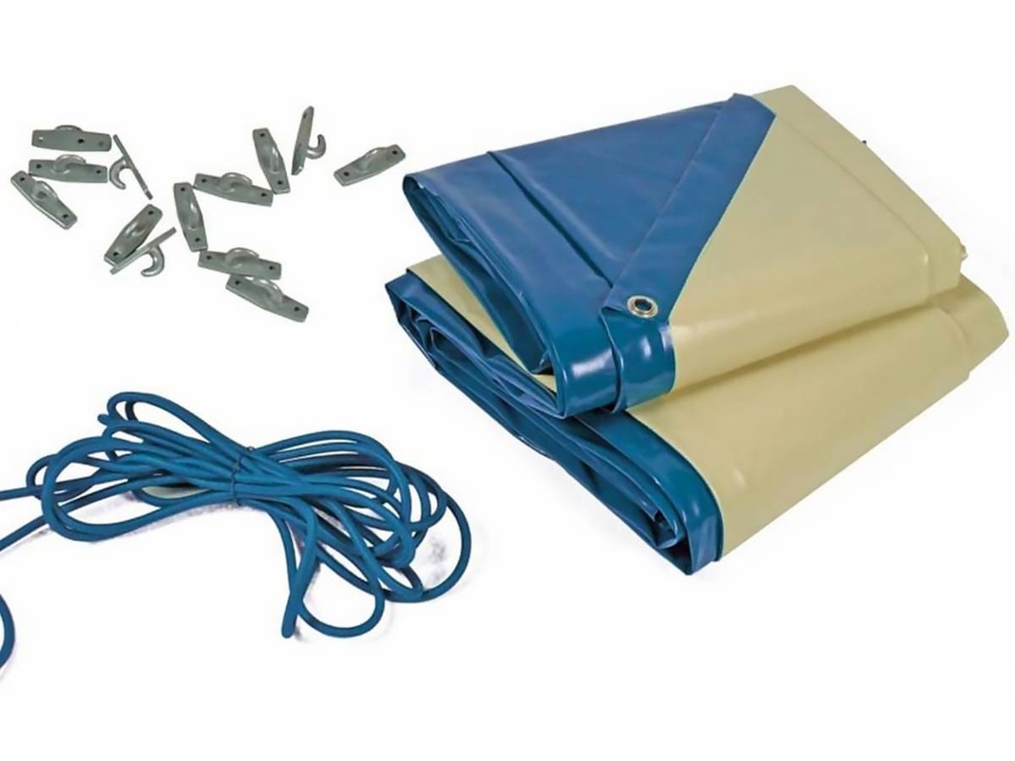 Cubierta de invierno " Cubierta 1 " para piscina Caimanes - 580 gr/m² - Azul