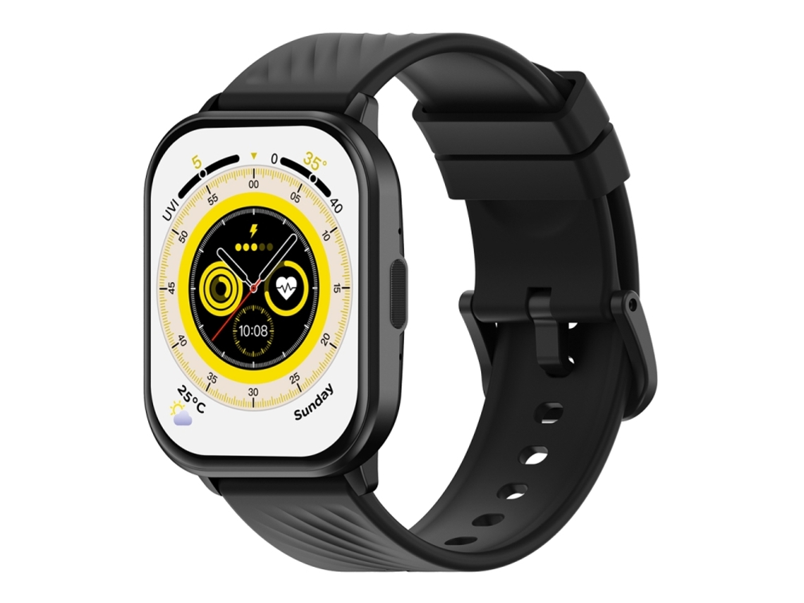 Reloj inteligente Bluetooth de 3 x 2,03 pulgadas con clasificación de resistencia al agua IP68 (negro)