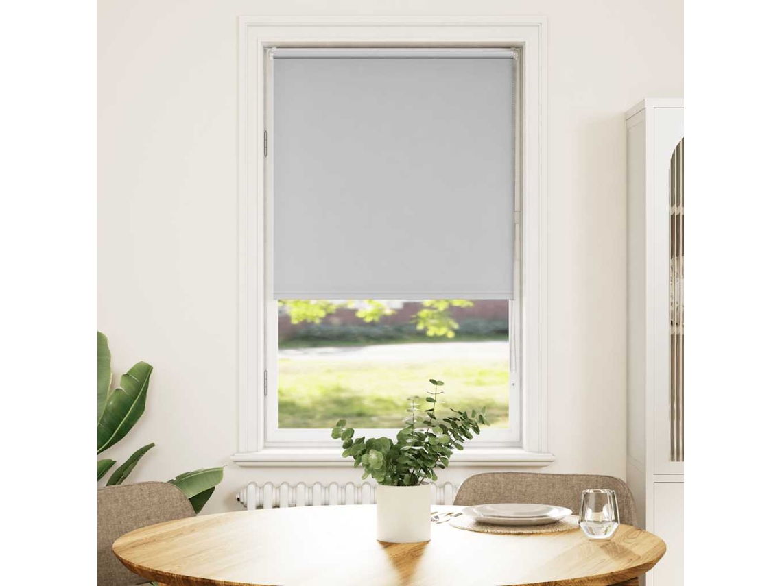 Maison Exclusive - Estor Enrollable Opaco Gris Claro 85x130 Cm Tela Ancho 80,7 Cm