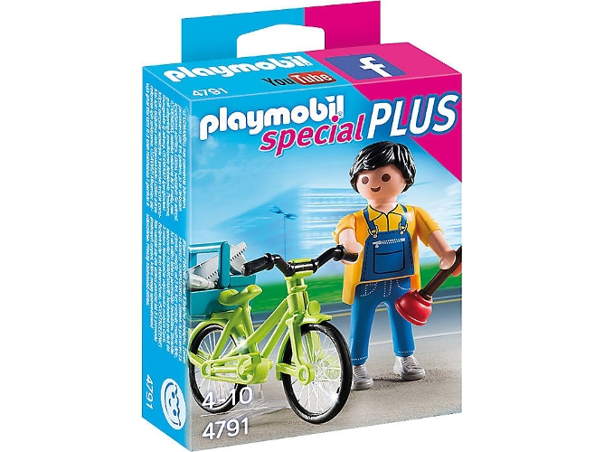 PLAYMOBIL Special Plus: Niño con una bicicleta (Edad Mínima: 4)