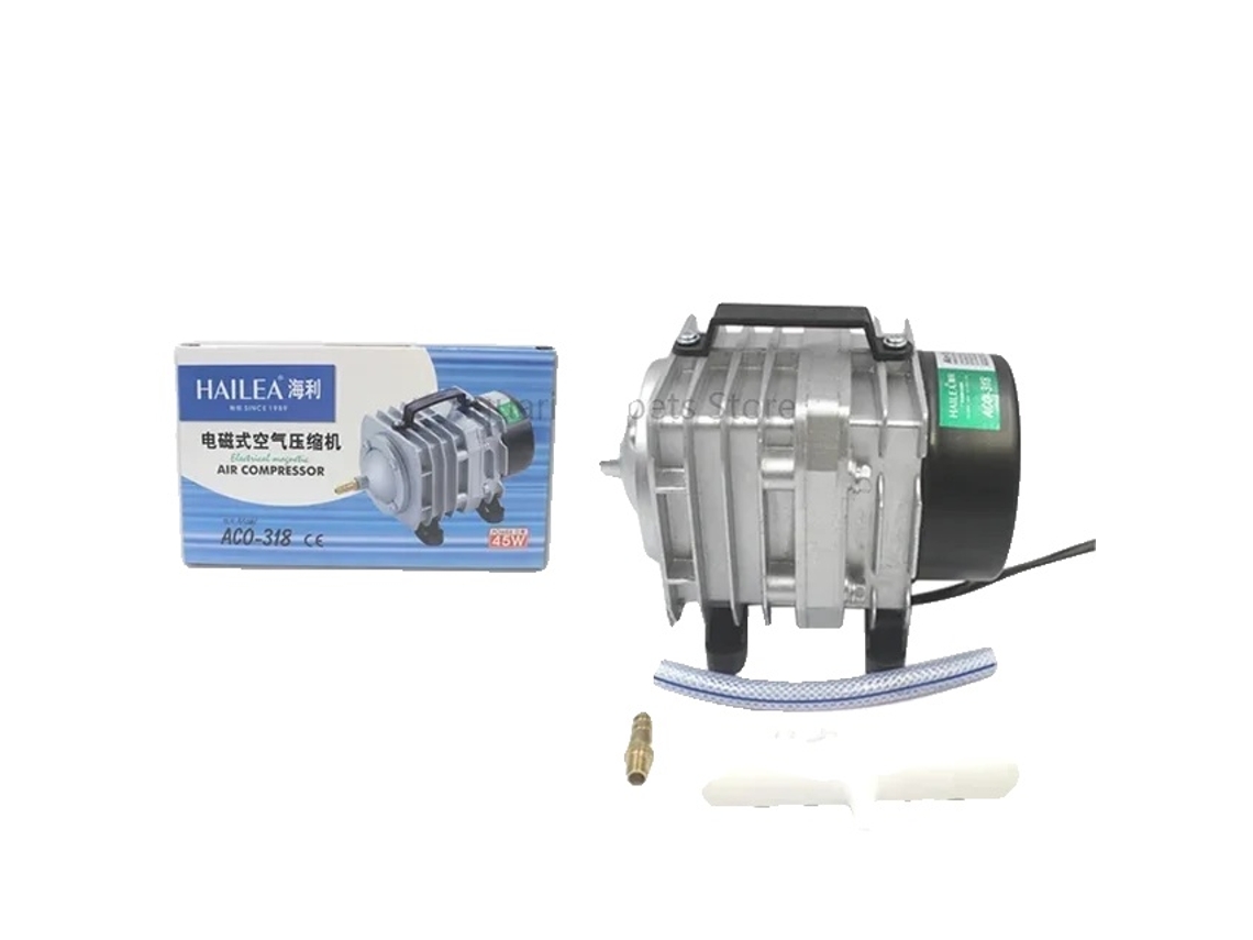 Compresores de aire para acuarios, bomba electromagnética de 220 V, aireación de 70 l/min, accesorios 318 45 W OEM
