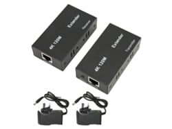 Interfaz Multimedia Hd Plug And Play Con Extensor Y Función Edid, Transmisor Y Receptor 4k De 120 M, Enchufe Británico.