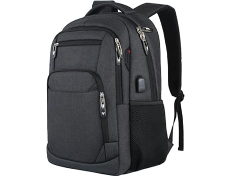 Mochila para ordenador portátil para hombres Mochila ligera Mochilas universitarias Mochila informal impermeable-negro