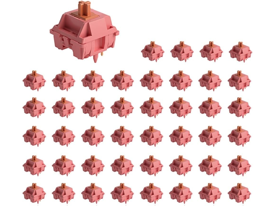 45 Interruptores Lineales Lubricados De 5 Pines Y 40 Gf, De Paso Bajo Profundo, Compatibles Con Teclados.