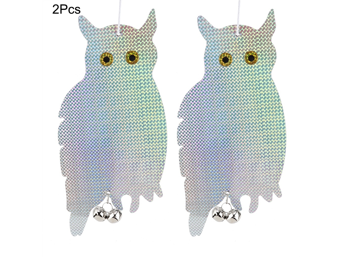 2 Repelentes Repelentes para Aves con Diseño de Búho para Jardín