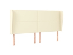 Maison Exclusive - Cabecero Con Orejas Cuero Sintético Crema 203x23x118/128 Cm