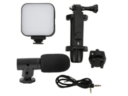 TRUYUETY Kit Smartphone para Vlog Transmisión en Vivo con Micrófono Grabación Video, Luz Relleno, Trípode y Soporte para Teléfono