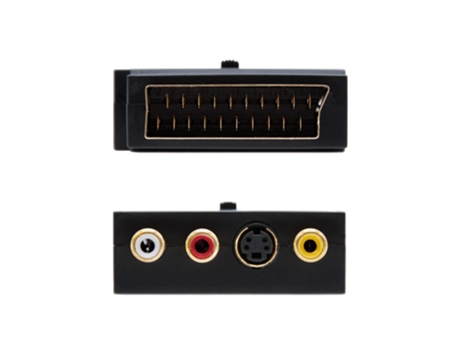 NanoCable 10.27.0051 Adaptador de cable de video euroconector 21 pines 3 X Rca + S-Video Negro