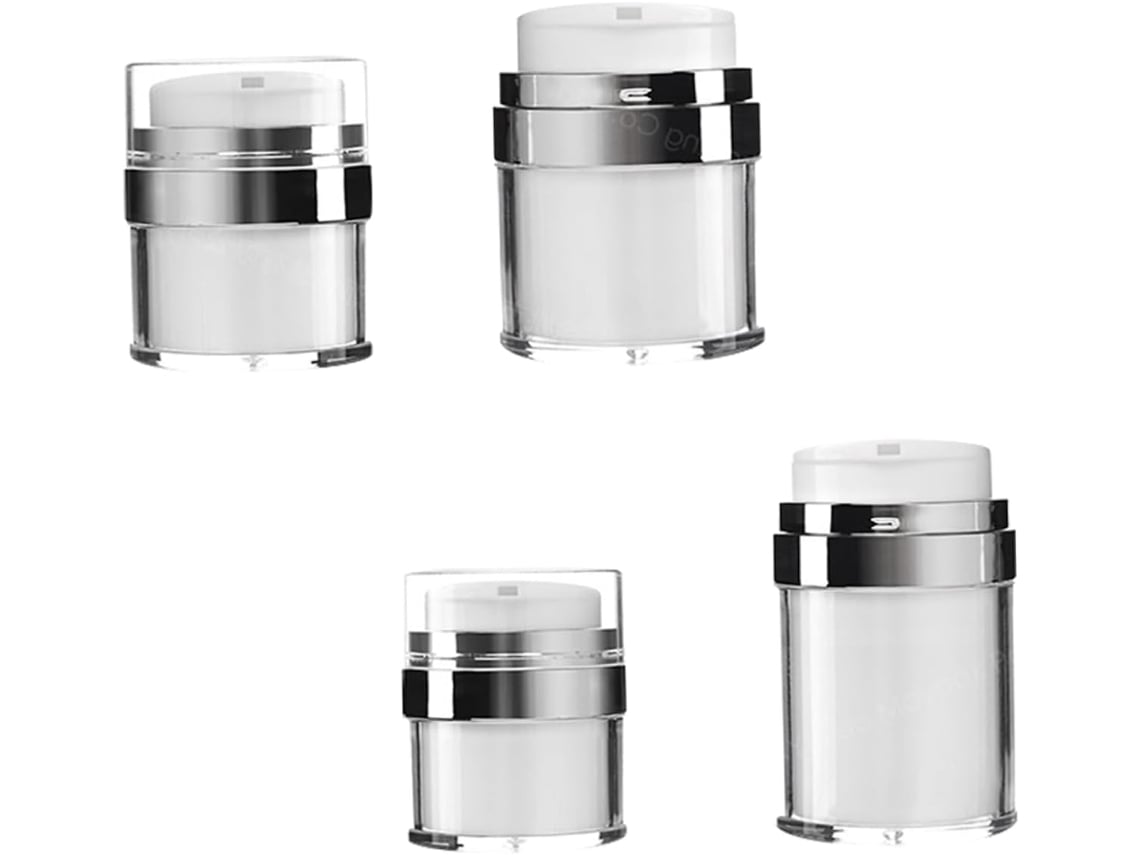 Conjunto De 4 Dispensadores De Bomba Airless De 15ml, 30ml, 50ml E 100ml
