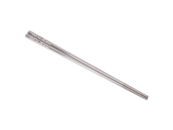 1 par de palillos de sushi portátiles de acero inoxidable con utensilios con patrón grabado