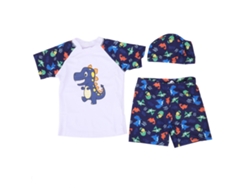 Traje de baño para niño con gorro de dinosaurio, talla M