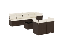 Maison Exclusive - Set Sofás De Jardín 8 Piezas Y Cojines Ratán Sintético Marrón