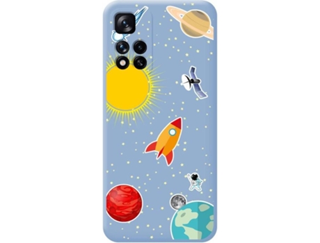 Carcasa para Xiaomi Redmi Note 11 Pro+ Plus 5G TUMUNDOSMARTPHONE Silicona Líquida Dibujos Azul