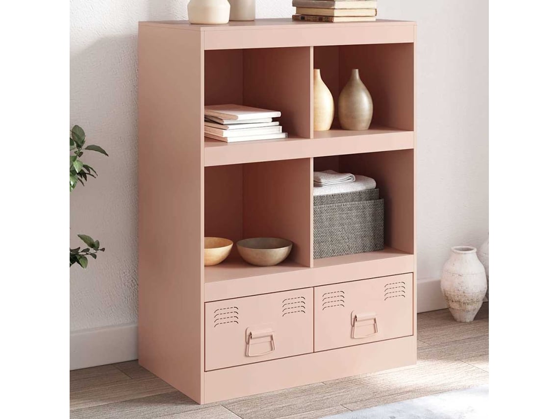 Aparador De Acero Rosa 67x39x95 Cm