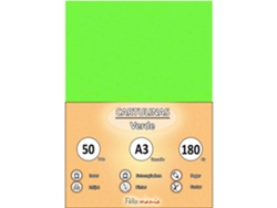 Cartón 180Gr A3 Green 50 Hojas