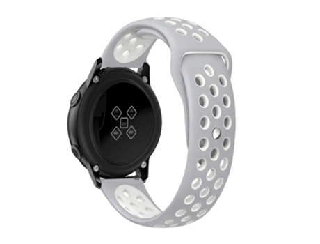 Correa de Silicona bicolor para Samsung Galaxy Watch Active - gris/blanco