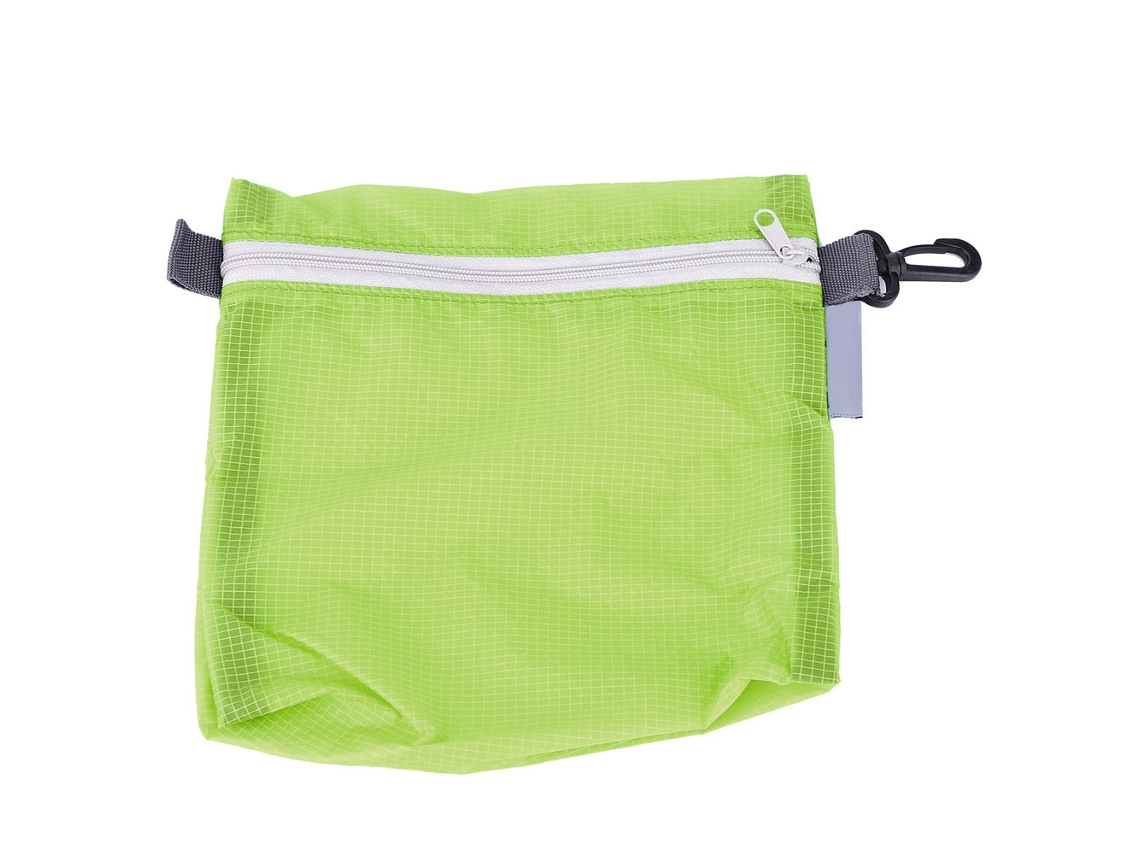 Mini bolsa de almacenamiento plegable con hebilla para viajes y camping (verde)