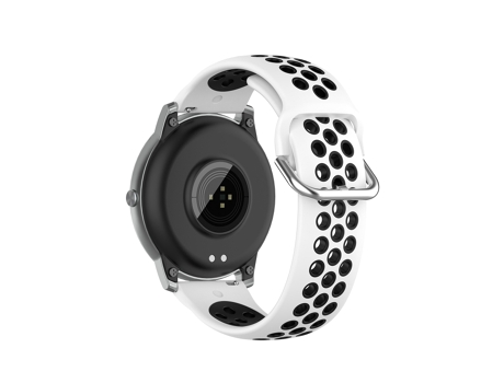 Correa de reloj inteligente para Xiaomi Haylou Solar LS05 Silicona bicolor, Talla: 22 mm (Negro blanco)