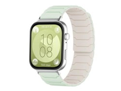 Bracelete Para Huawei Watch Fit 4 / Fit 4 Pro / Fit 3 - Silicone Magnético Verde Menta Starlight
