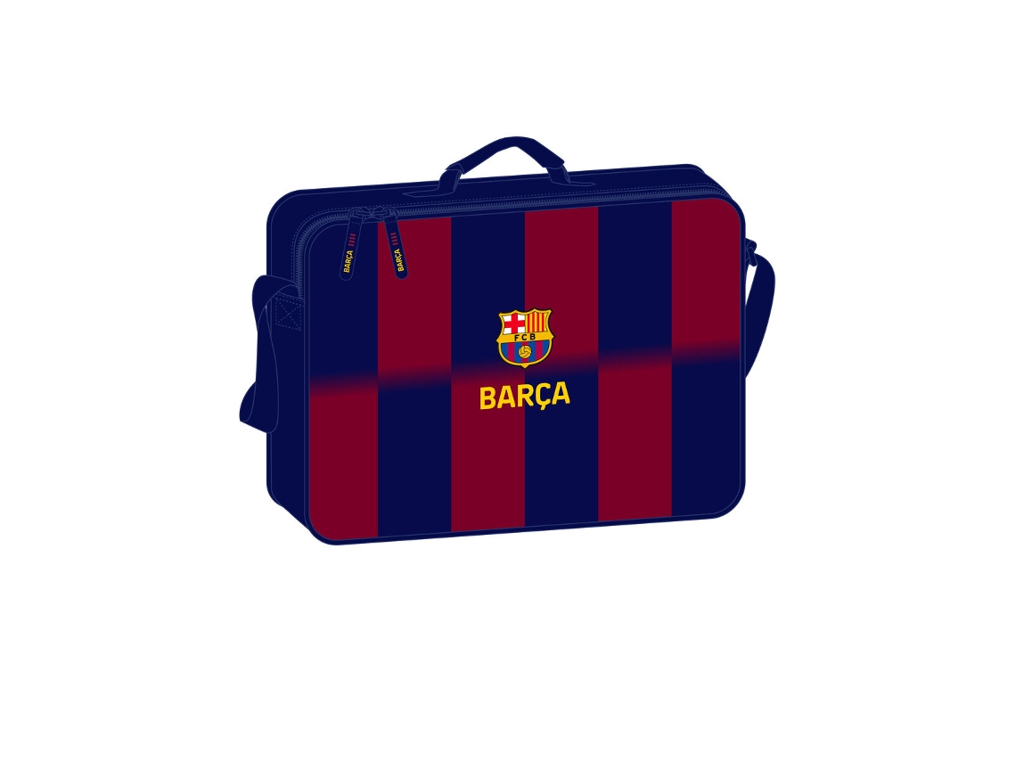 Mochila escolar del FC Barcelona azul granate (38 x 28 x 6 cm)