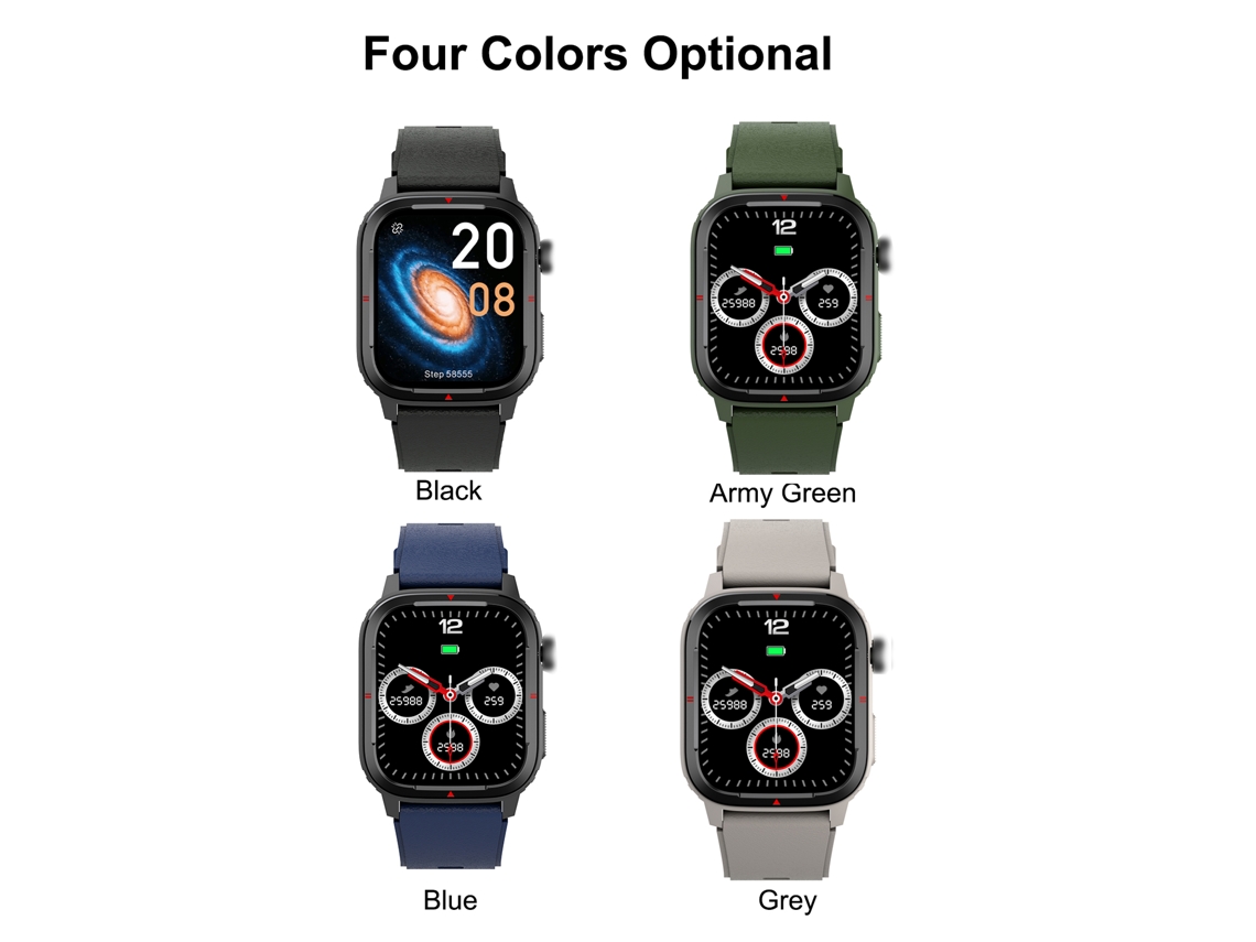 Reloj Deportivo Inteligente Q25 Con Pantalla Táctil De 1,7", Llamadas Bluetooth, Monitor De Salud, Clasificación Ip67, Compatible Con Android E Ios.
