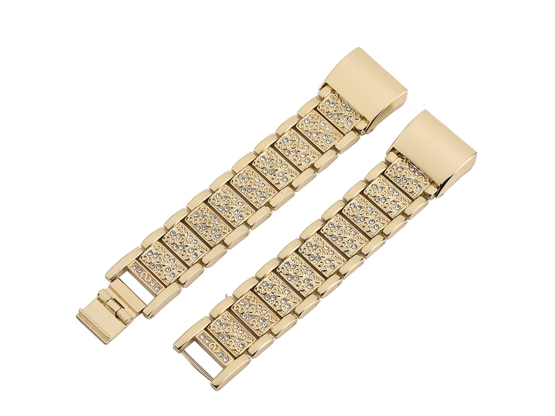 Reemplazo De Correa Para Fitbit Charge 2 Con Correa De Piedras Preciosas Oroblanco
