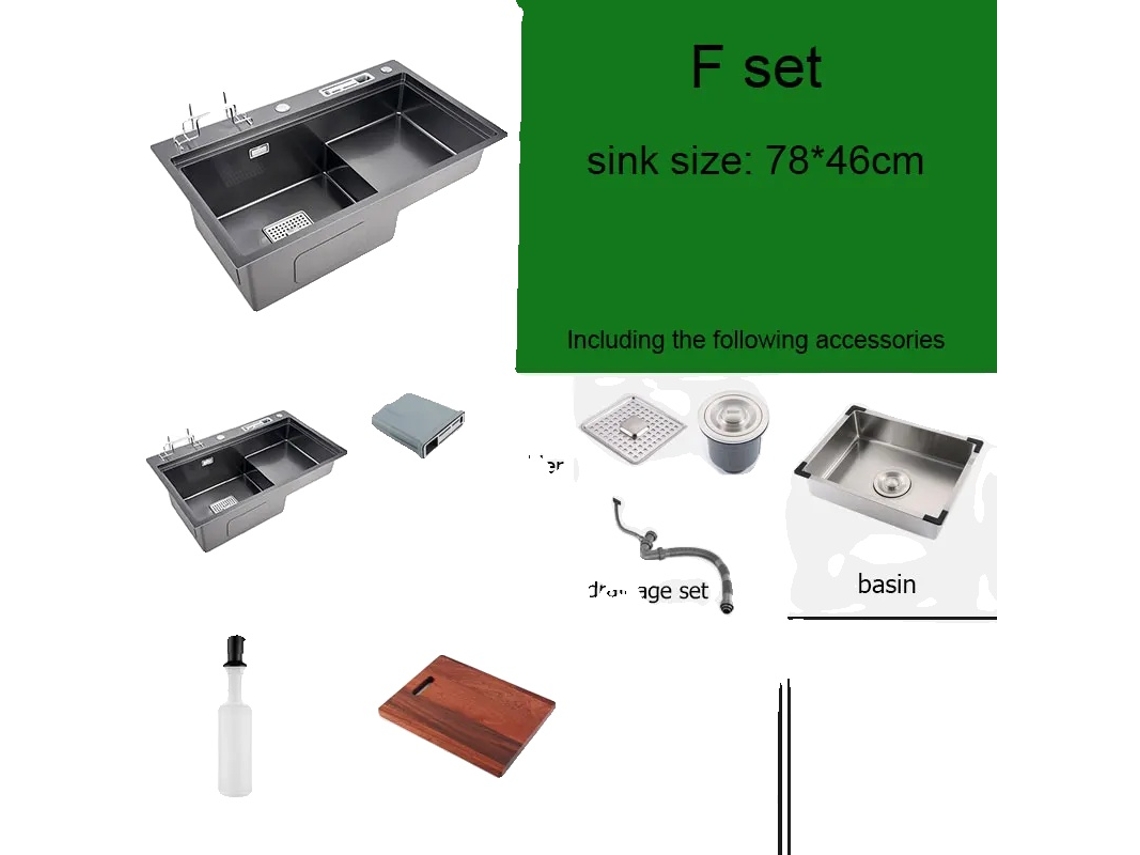 Fregadero de cocina de alta calidad, soporte para cuchillos, soporte para tabla de cortar, 78 x 46 cm OEM