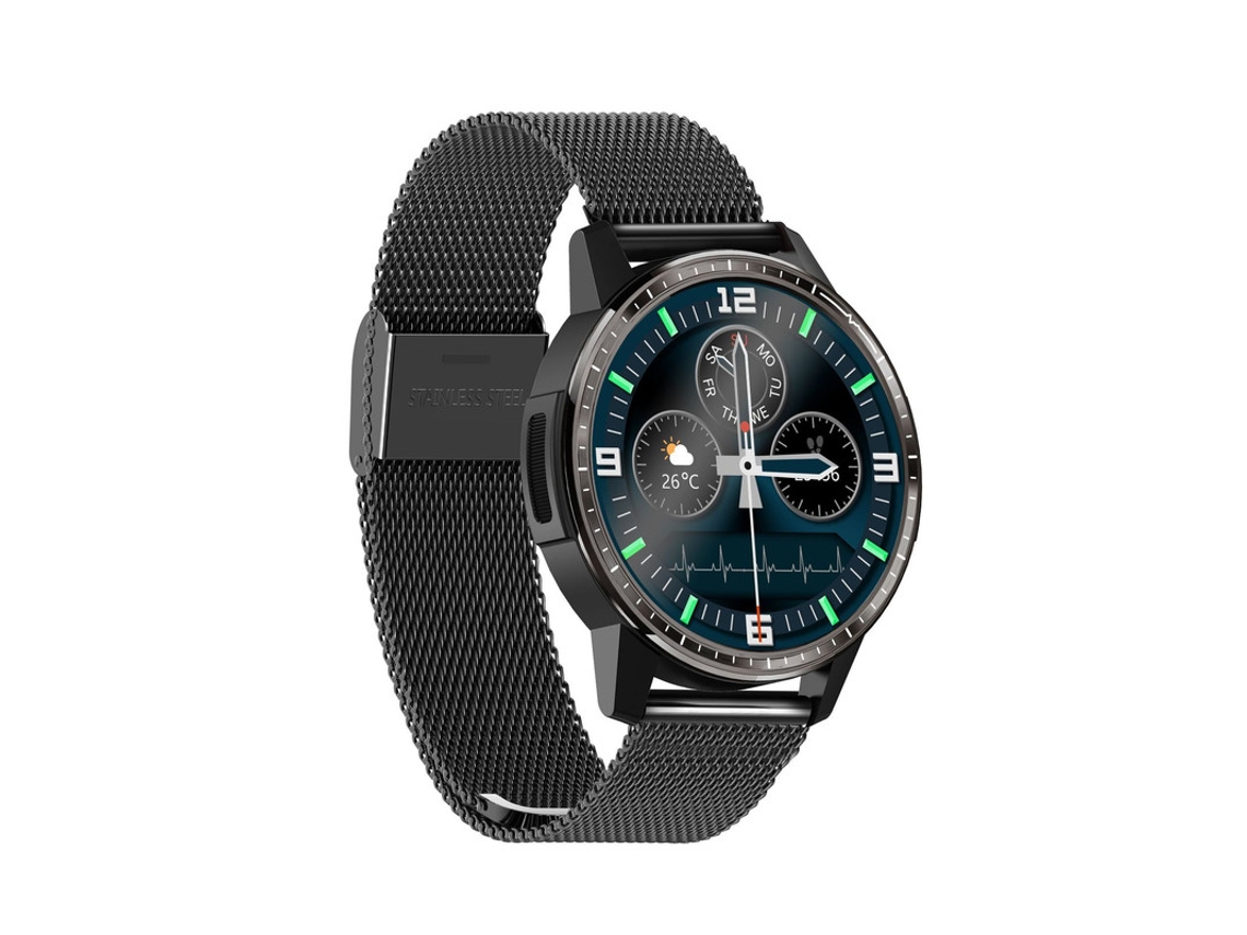 Reloj inteligente con monitor de frecuencia cardíaca, negro Bestvite