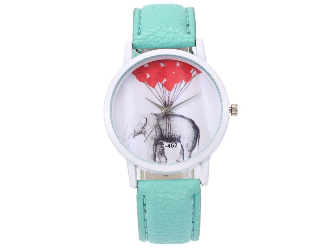 Reloj De Pulsera Unisex De Cuero Pu Casual Moda Zhoulianfa (menta)
