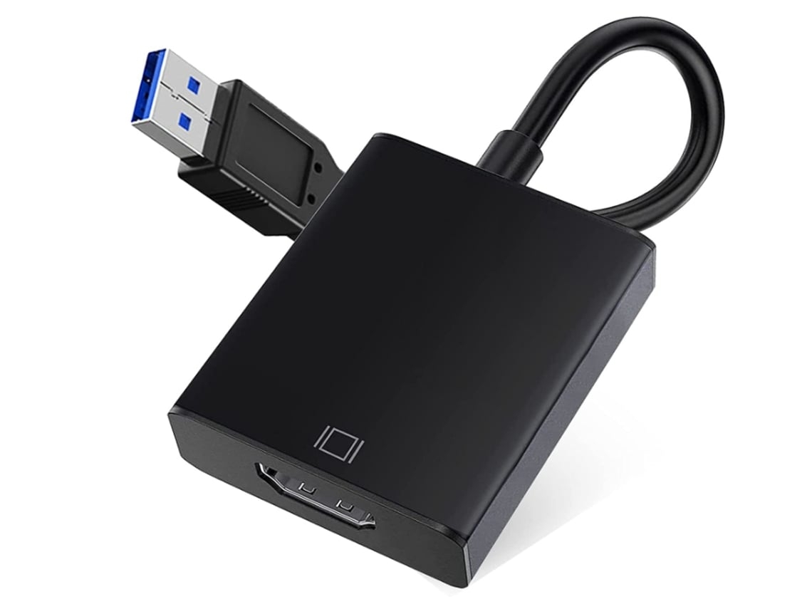 Adaptador USB a HDMI, USB 3.0/2.0 a HDMI, 1080p Full HD, multipantalla, negro, Sziqiqi
