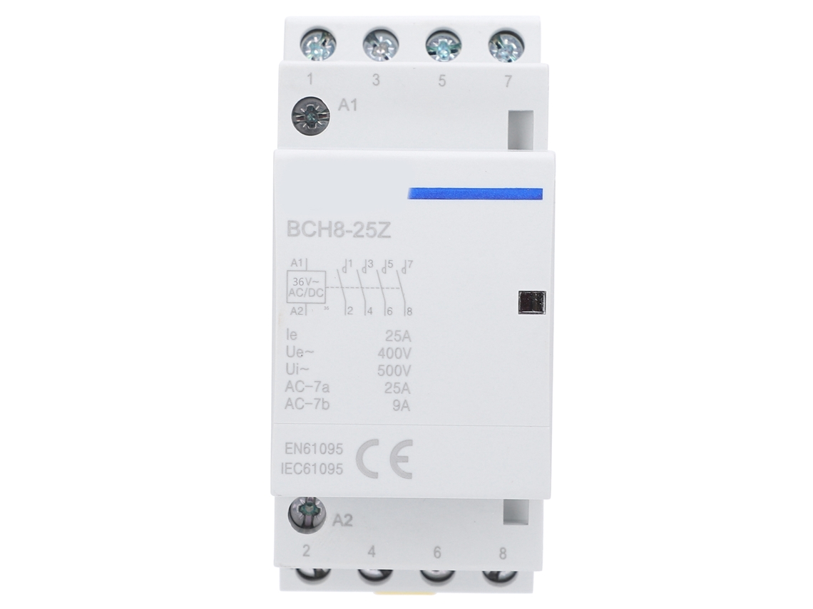 Contactor De Tensión Silencioso Modular Ac/dc De 25 A Para Riel Din, Para Uso Doméstico, 36 V