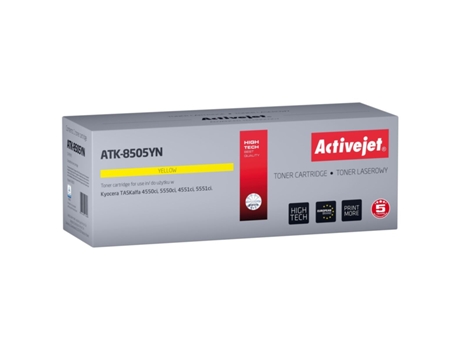 Tóner ACTIVEJET ATK-8505YN (Amarillo - Kyocera - 5551CI - KYOCERA TASKALFA: 4550CI - 5550CI - 4551CI)