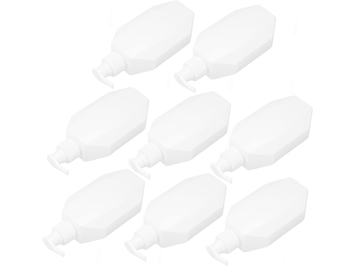 Conjunto De 8 Frascos Vazios Com Bomba Dosadora Para Shampoo, Loção E Outros Produtos