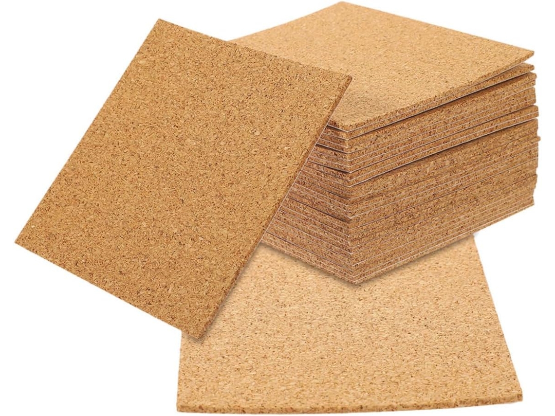 40 Piezas Cuadradas De Corcho Adhesivo Para Protección Y Resistencia De Muebles.