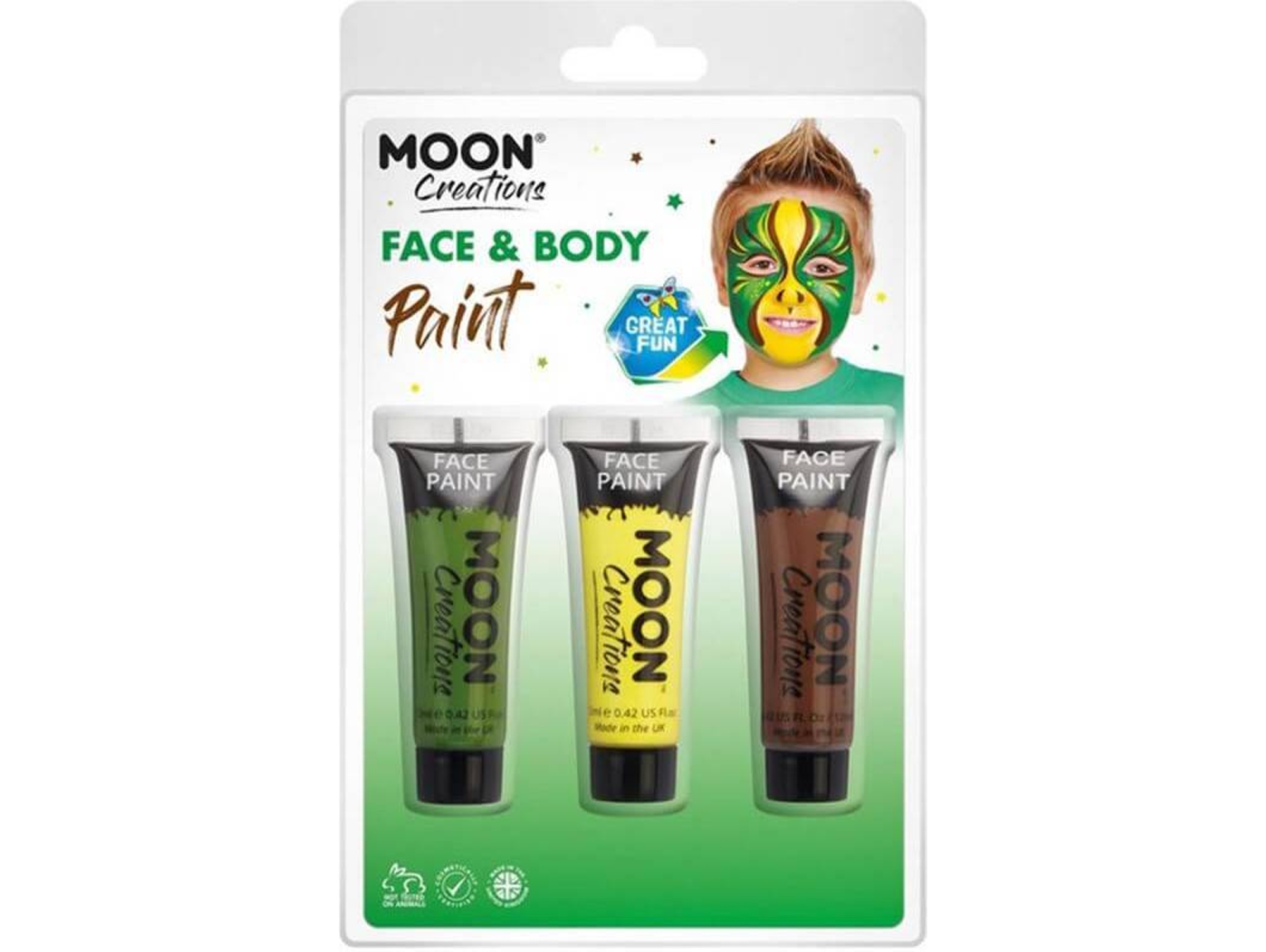 Pack DISFRAZZES de 3 Maquillajes para Cara y Cuerpo de Jungla (Halloween - 12 ml)