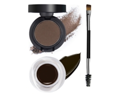 Kit De Polvo De Cejas 2 En 1 Con Plantilla Y Brochas Para Maquillaje