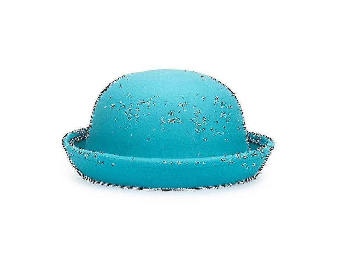 Sombrero Bombín De Fieltro Lana Derby Para Mujer Moderna, Color Liso.