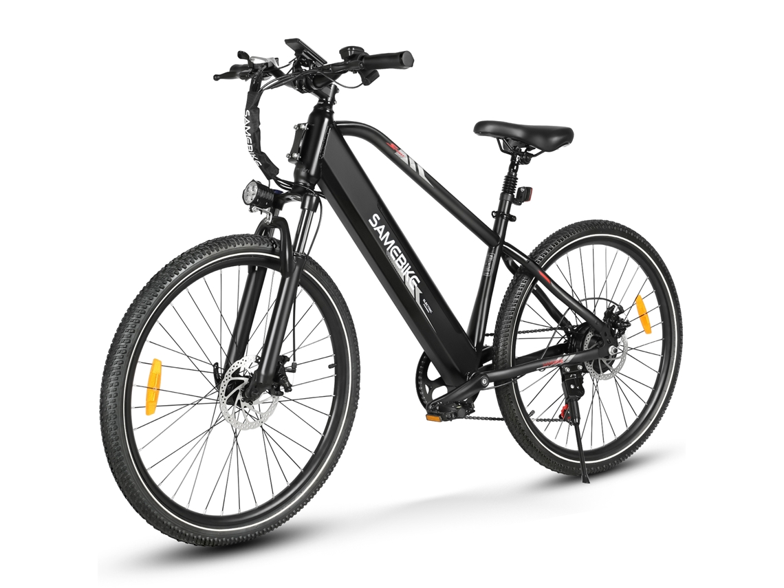 Bicicleta eléctrica Samebike RS A01 para hombre, 26 pulgadas, negra