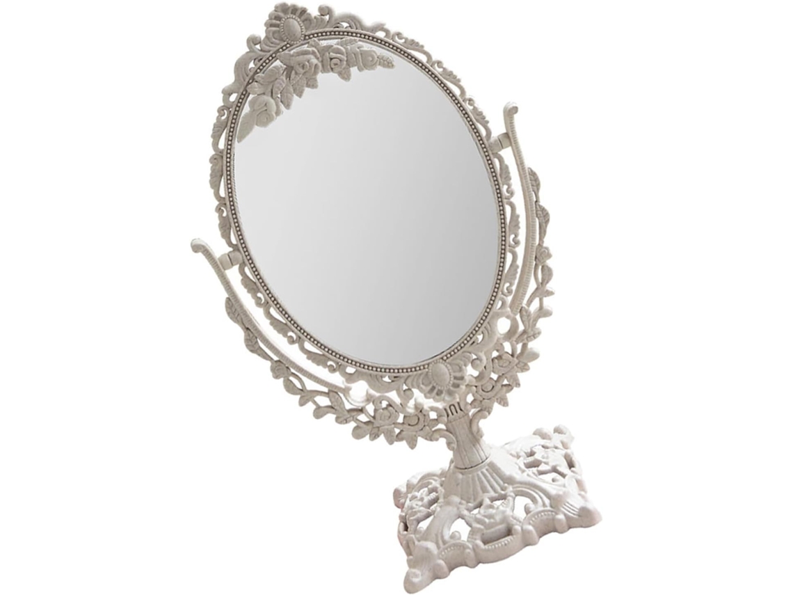 Espejo De Maquillaje A Domicile Relief Décoratif Beige En Matériau Synthétique Surface Claire Y