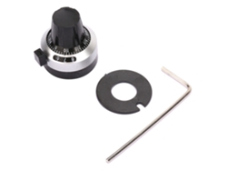 Potenciómetro De Carbono Multiturn Rdk Iii-6.35 Con Perilla De Escala Giratoria