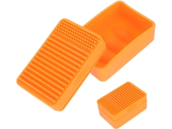 Saboneteira De Silicone Para Banheiro Com Tampa, Grande Capacidade, E Prática, Cor Laranja, E Em Viagens, Estojo