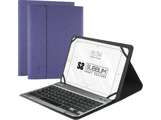 Funda Teclado Universal 10.1'' SUBBLIM Pro Bluetooth Morado