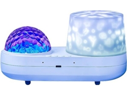 Proyector de luz nocturna oceánica, proyector de galaxia para niños, proyector de estrellas nebulosa con cable USB (blanco)