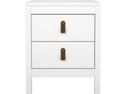 Mesita de Noche 2 Cajones TVILUM Albufeira Blanco (43.8 x 38.4 x 54.1 cm)