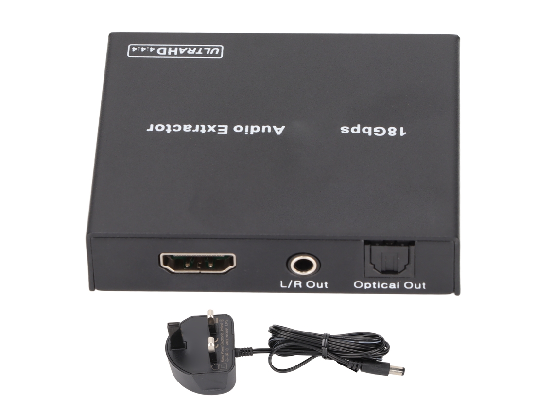 Extractor De Sonido De Interfaz Multimedia Hd 18 Gbps 4k2k 50/60 Hz Compatible Con Hdcp 2.2 Y Dvi 1.0. Enchufe Británico.