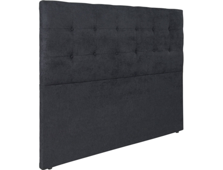 Cabecero DHOME Capitoné (Negro - Tela y Polipiel - 105 x 8 x 120 cm)